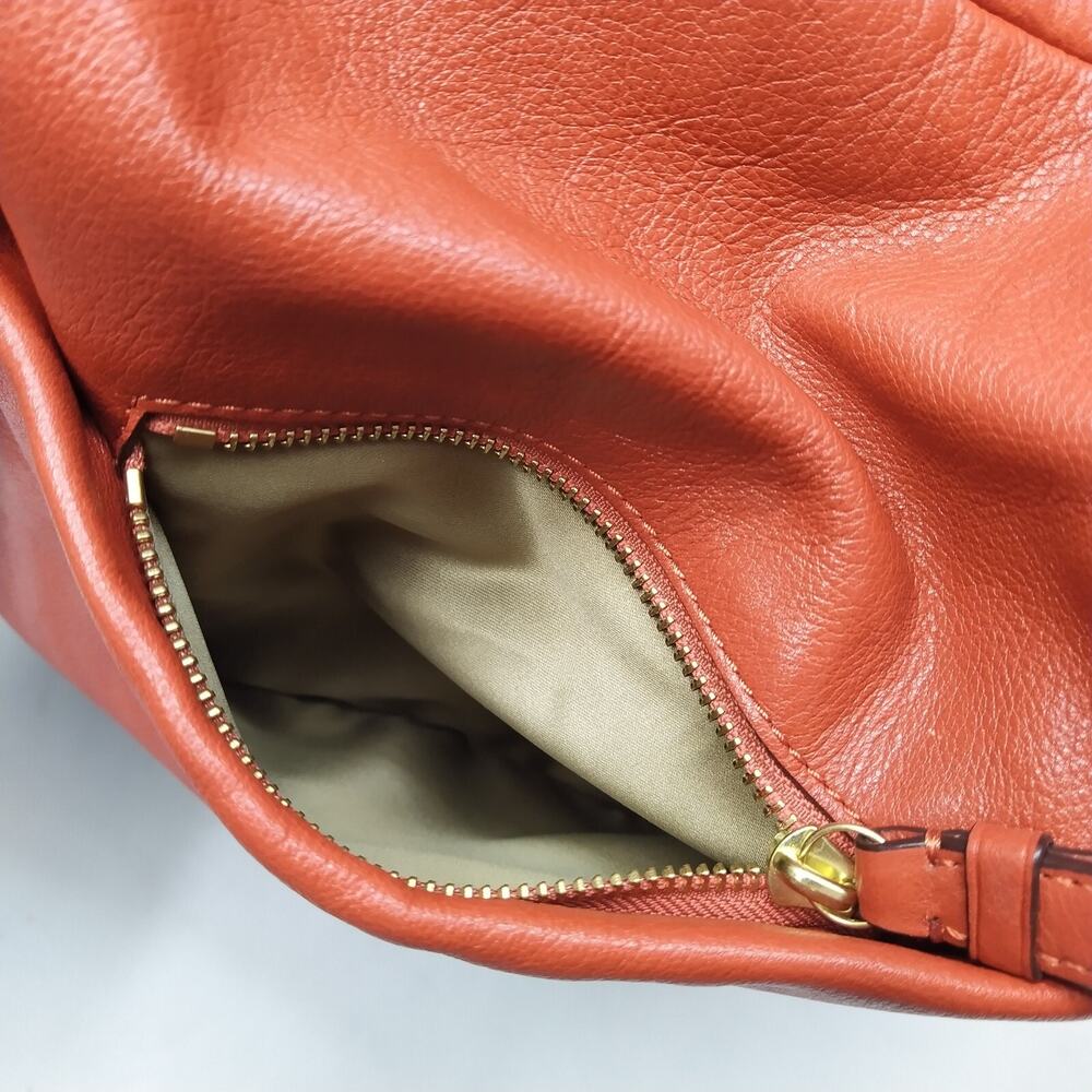 Coach Madison Orange Leather Zipper Closure Hobo Shoulder Bag - Picture 16 of 16